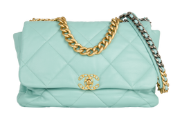 Maxi 19 Flap, Leather, Turquoise, 29510668(2019), DB, 2*